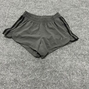 Adidas Shorts Womens Size 2XS Dark Gray Athletic Running 3-Stripe Aeroready